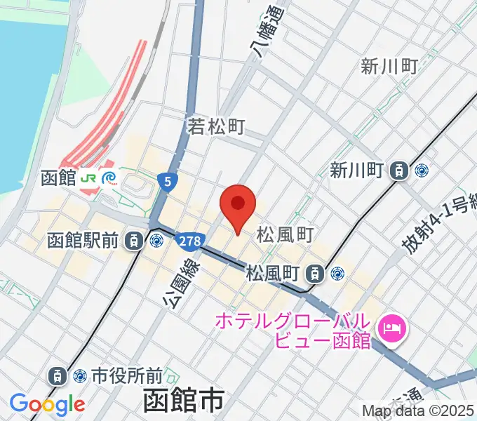 函館あうん堂ホールの地図