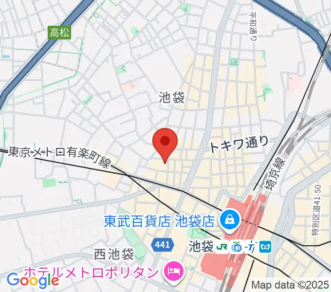 池袋CANOPUSの地図