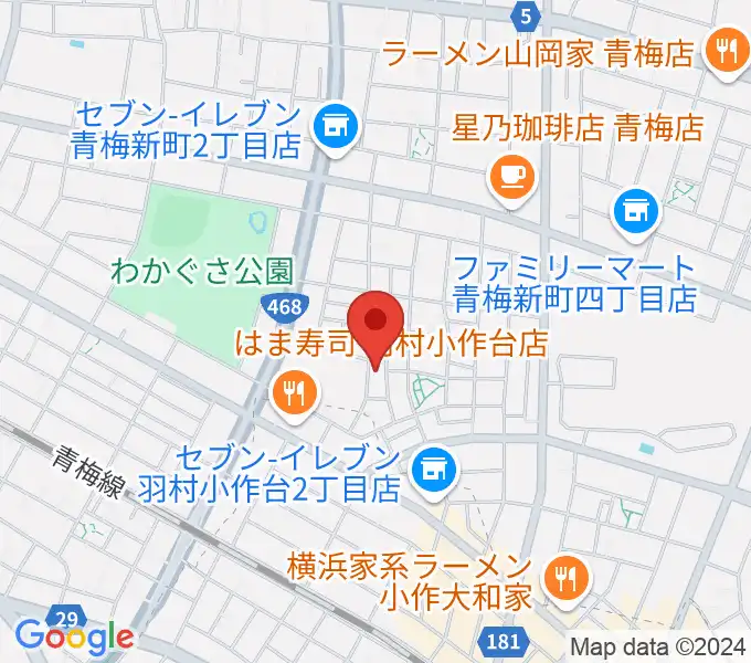 おおたけピアノ教室の地図