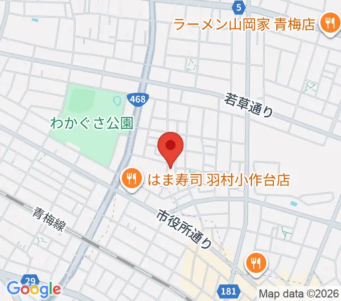 おおたけピアノ教室の地図