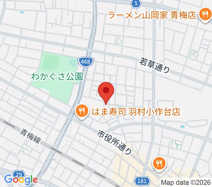 おおたけピアノ教室の地図