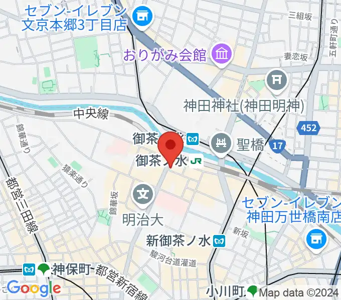 クロサワウインドお茶の水店の地図