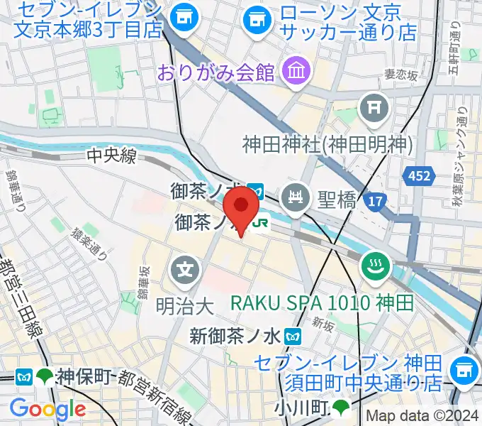 ＡＡＡイワタ楽器の地図