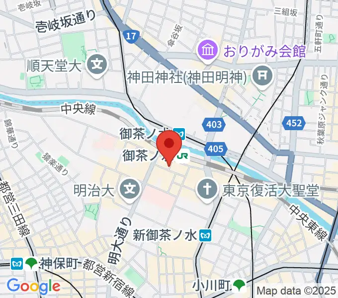 ＡＡＡイワタ楽器の地図