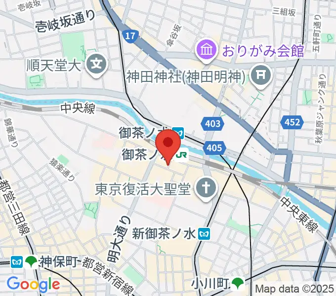 ＡＡＡイワタ楽器の地図