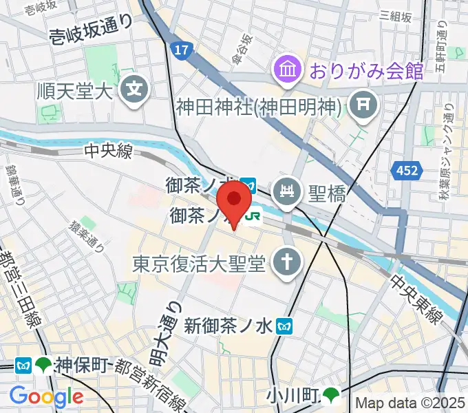 AAAイワタ楽器の地図