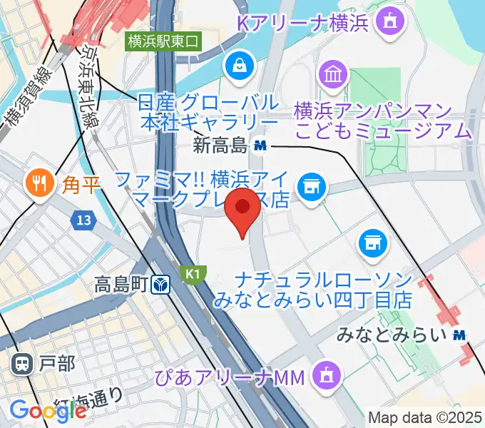 KT Zepp横浜の地図