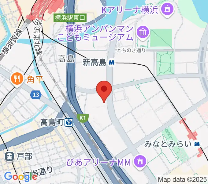 KT Zepp横浜の地図