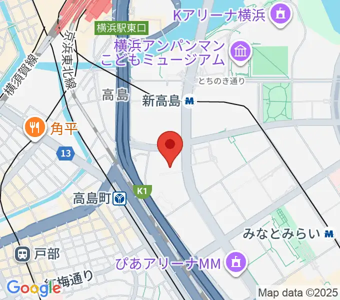 KT Zepp横浜の地図
