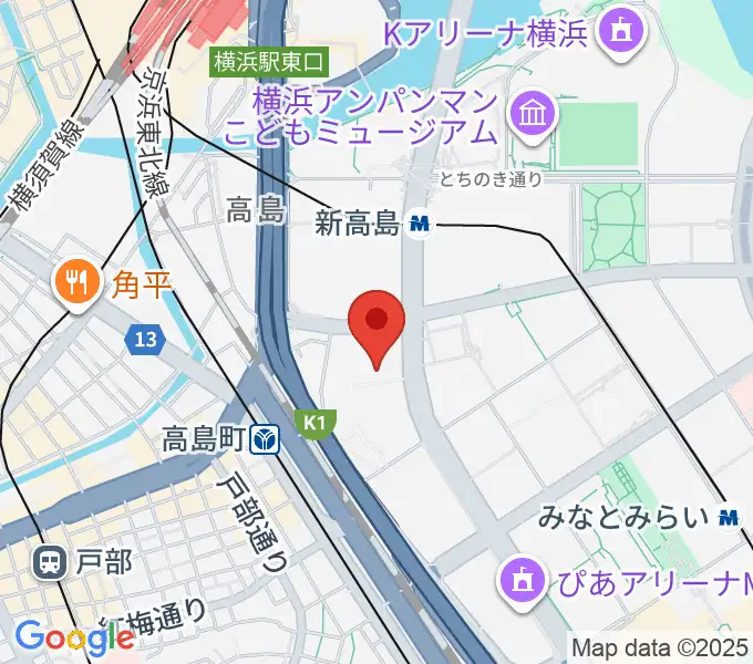 KT Zepp横浜の地図