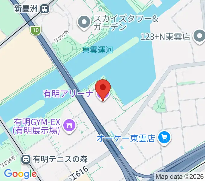 有明アリーナの地図