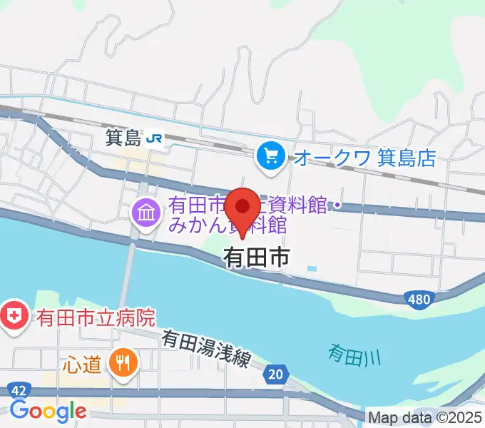 有田市民会館の地図