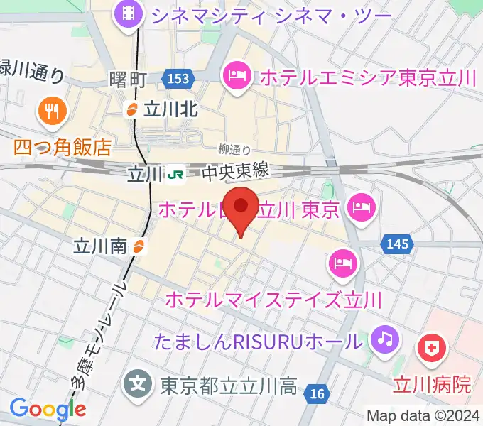 立川COSMIC HALLの地図