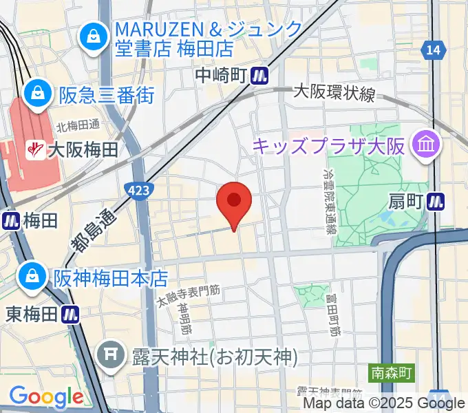 梅田バナナホールの地図