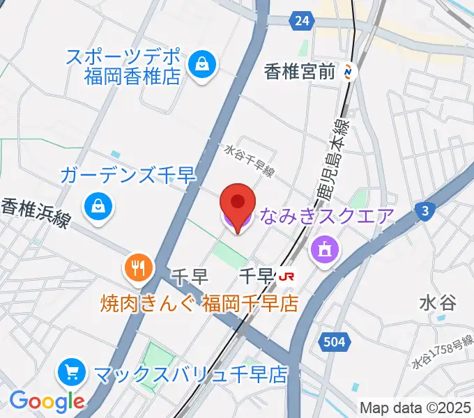なみきスクエア・東市民センターの地図