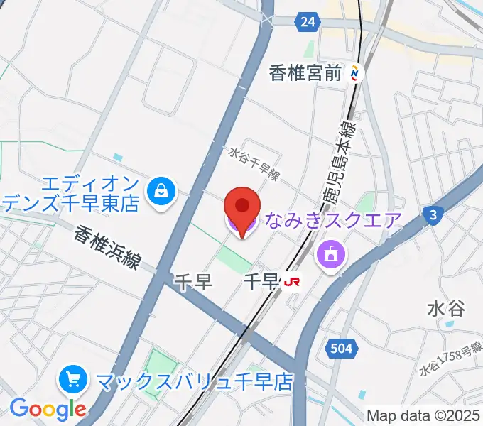 なみきスクエア・東市民センターの地図
