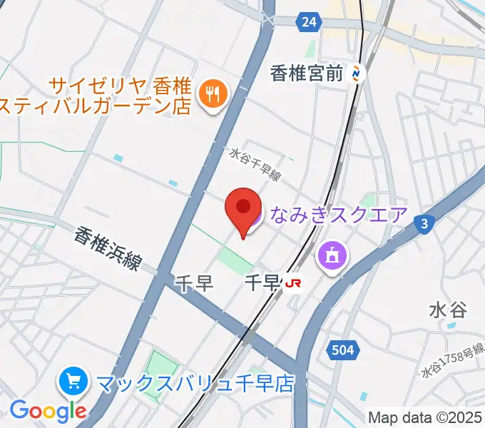 なみきスクエア・東市民センターの地図