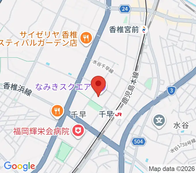 なみきスクエア・東市民センターの地図