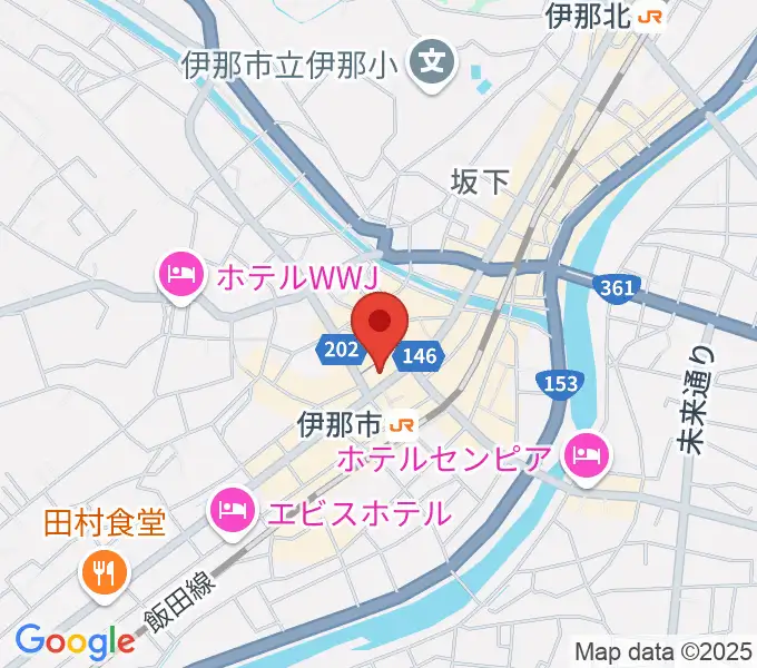 ニシザワいなっせホールの地図