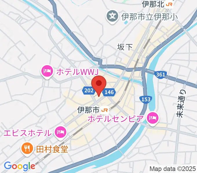 ニシザワいなっせホールの地図