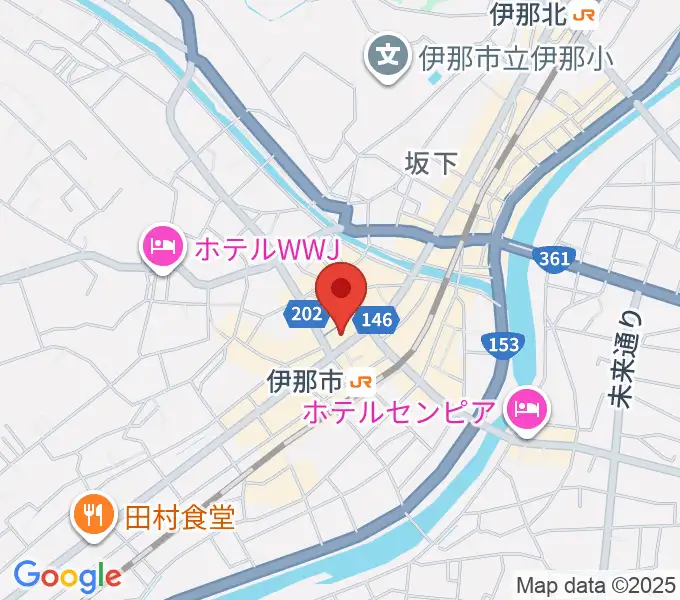 ニシザワいなっせホールの地図