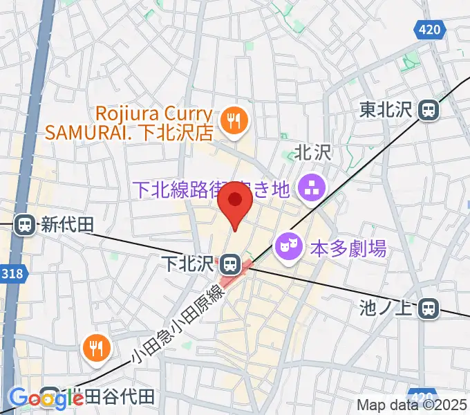 下北沢しもきたドーンの地図