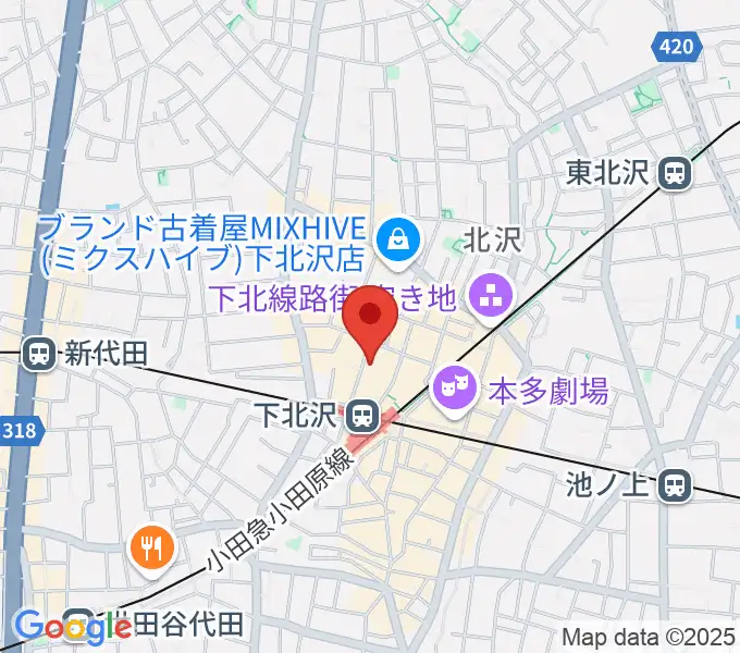 下北沢しもきたドーンの地図