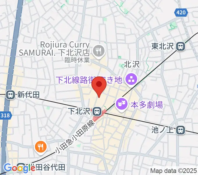 下北沢しもきたドーンの地図