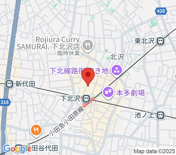 下北沢しもきたドーンの地図