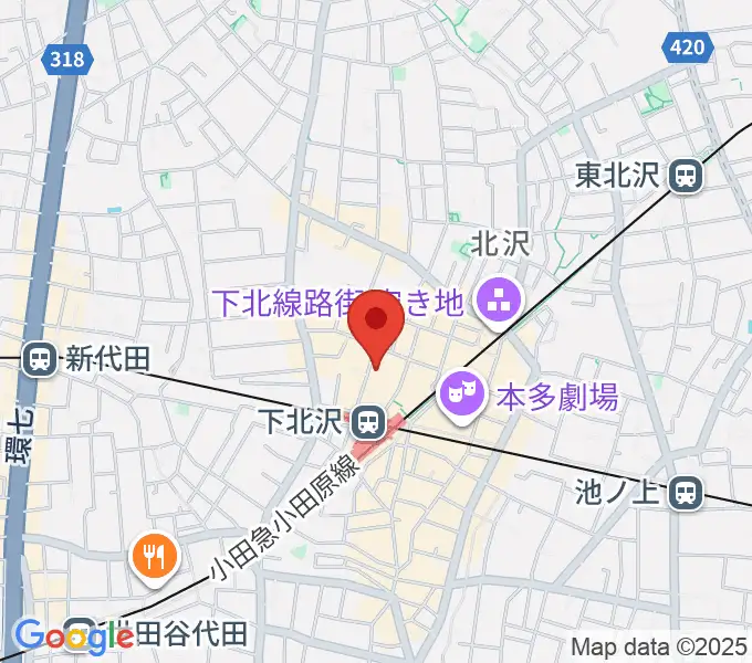 下北沢しもきたドーンの地図