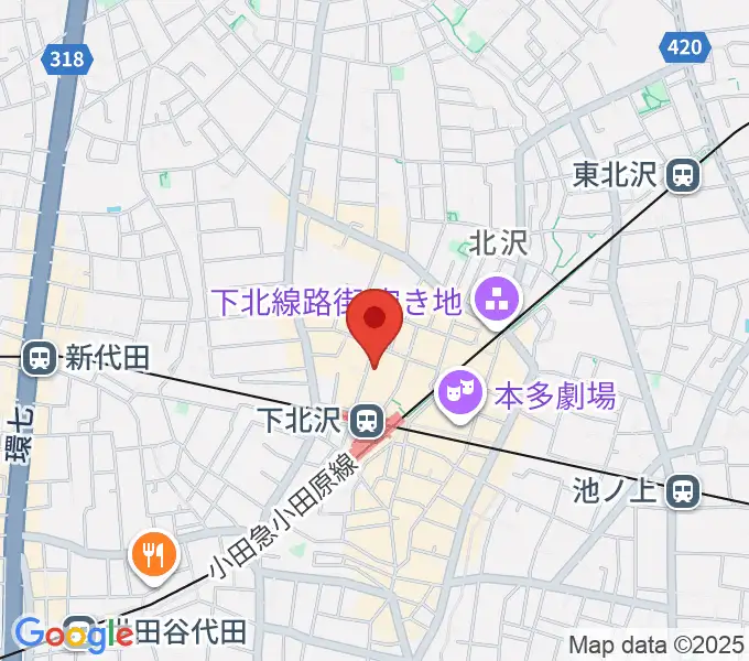 下北沢しもきたドーンの地図