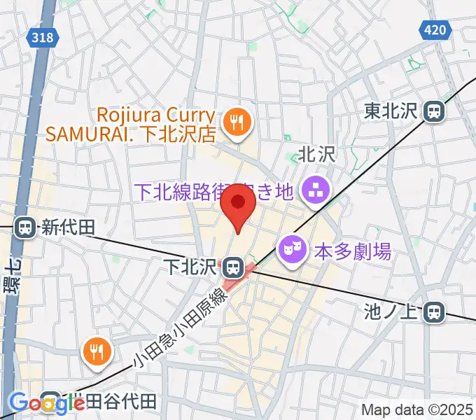 下北沢しもきたドーンの地図