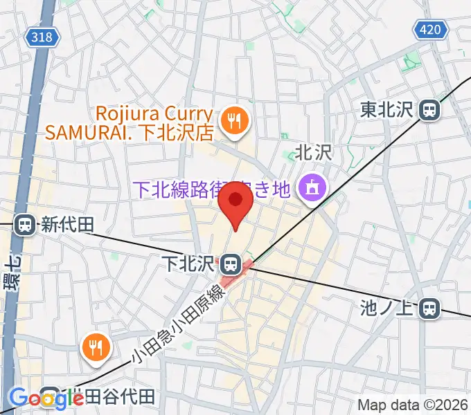 下北沢しもきたドーンの地図