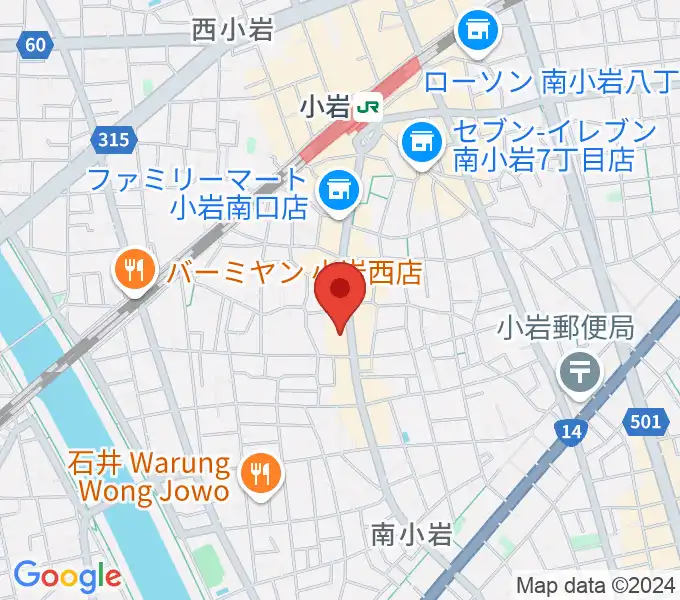 南小岩バッハザールの地図