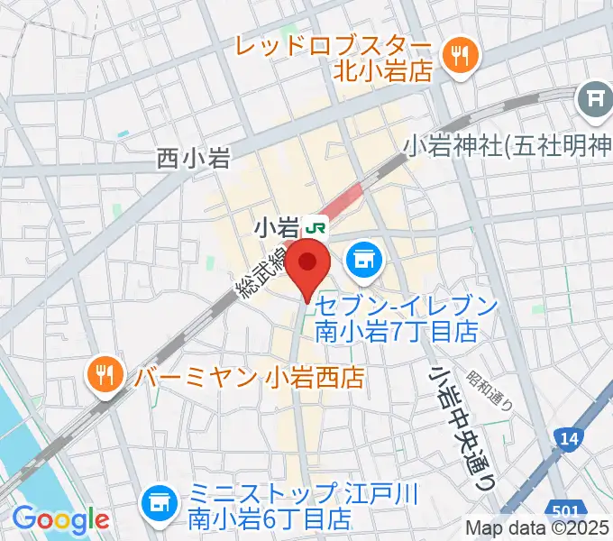 音曲堂の地図