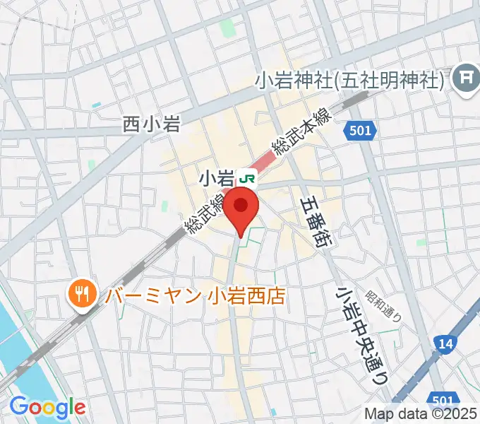 音曲堂の地図