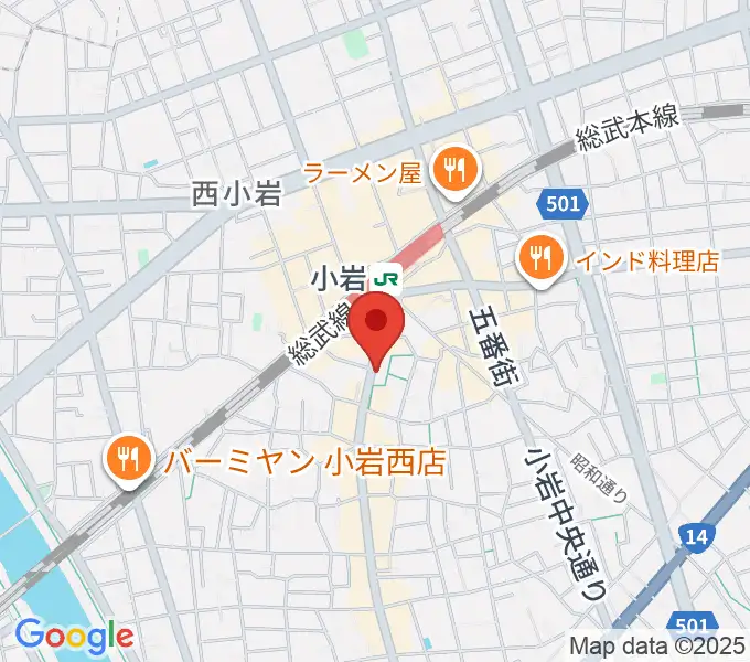 音曲堂の地図