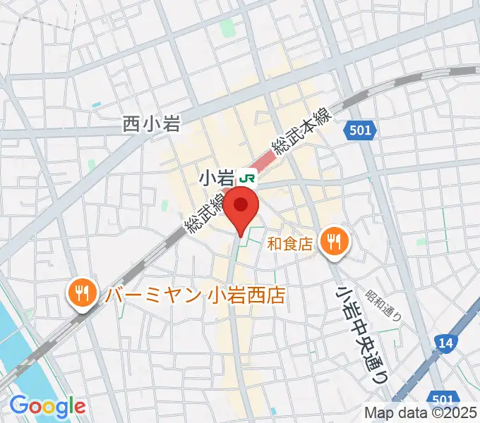 音曲堂の地図