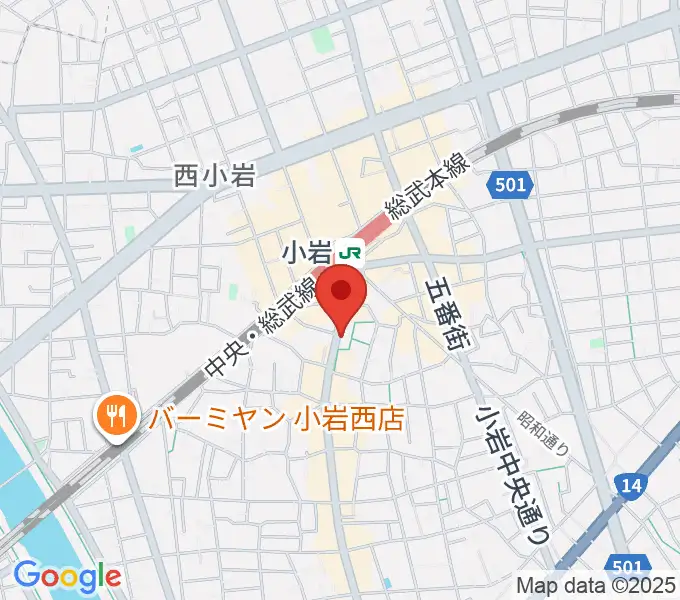 音曲堂の地図