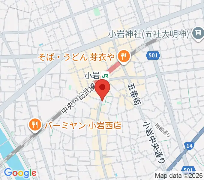 音曲堂の地図