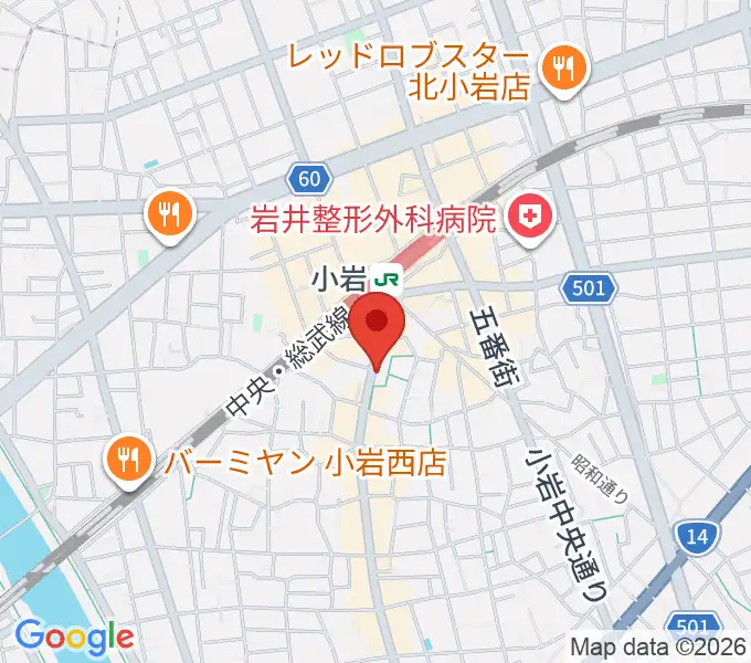 音曲堂の地図