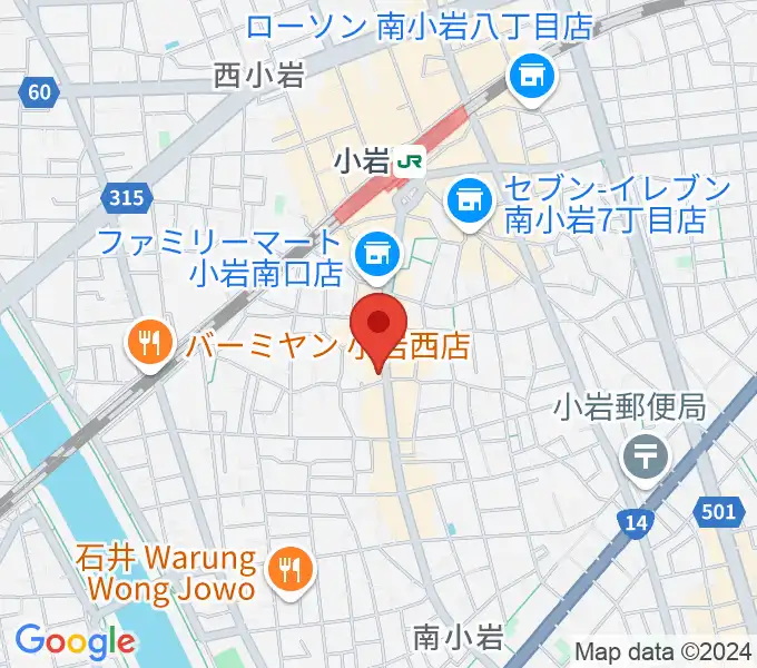 メイト音楽学院の地図