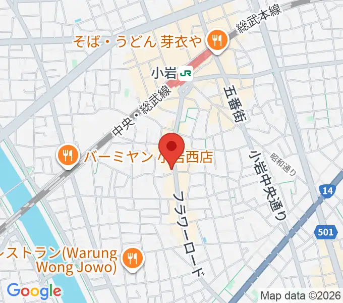 メイト音楽学院の地図