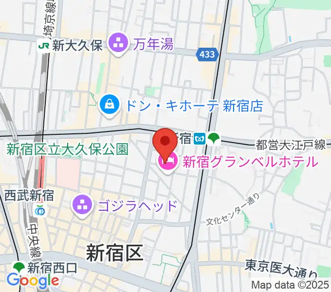 コフレリオ新宿シアターの地図