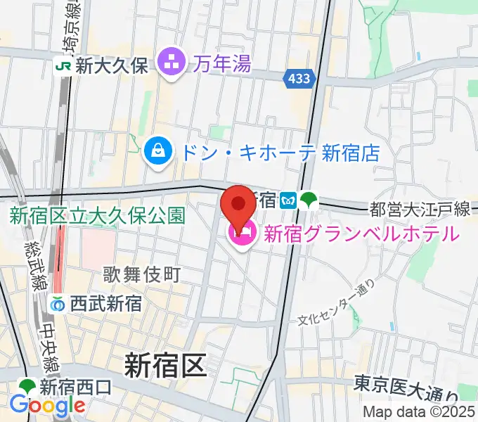 コフレリオ新宿シアターの地図