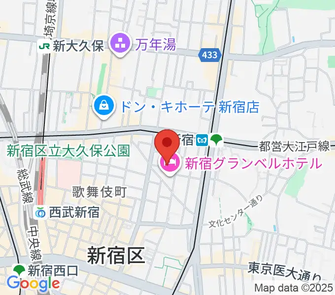 コフレリオ新宿シアターの地図