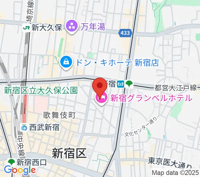 コフレリオ新宿シアターの地図