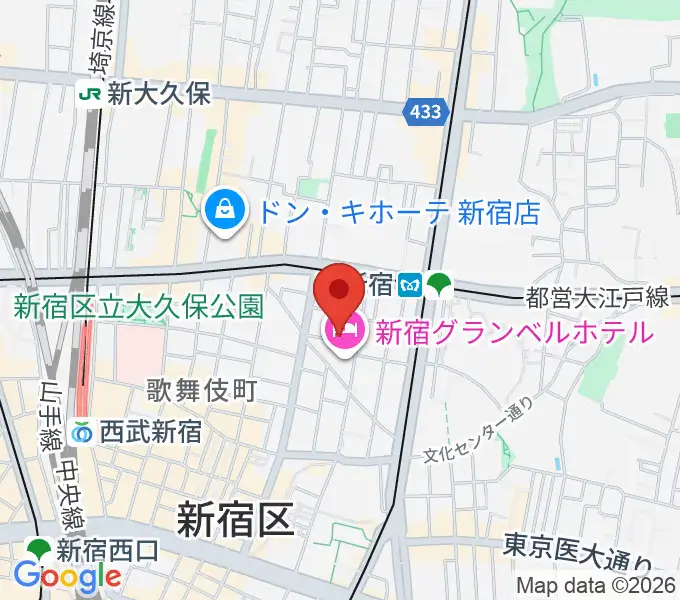 コフレリオ新宿シアターの地図