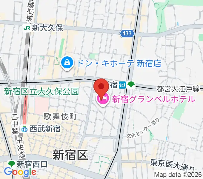 コフレリオ新宿シアターの地図
