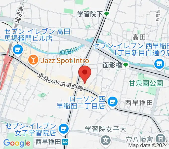 高田馬場ラビネストの地図